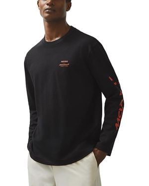 Reiss Mclaren Legacy Long Sleeve Graphic Tee - Black