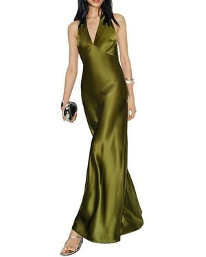 Reformation Daniela Silk Dress 0 - Green
