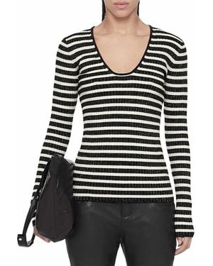 AllSaints Kay Wool Blend Knit Top - Black