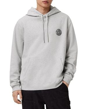 AllSaints Relaxed Fit Waved Hoodie - Gray
