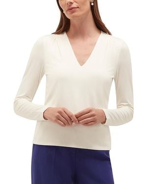 Hobbs Hannah Shirred Shoulder Top - White