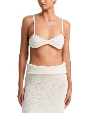 AYA MUSE Kena Cotton Knit Bra Top - White