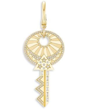 Harwell Godfrey 18K 1975 Diamond Key To The Universe Pendant - Metallic