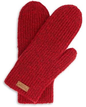 Barbour Pendle Knit Mittens - Red