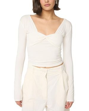 The Line By K Rian Slim Cropped Top - White