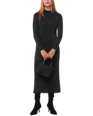 Whistles Diamante Jersey Midi Dress - Black