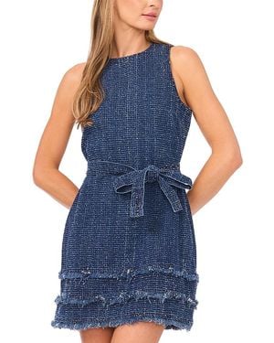 Cece Boucle Denim Dress - Blue