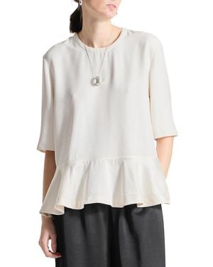 Saint Art Holt Peplum Top - White