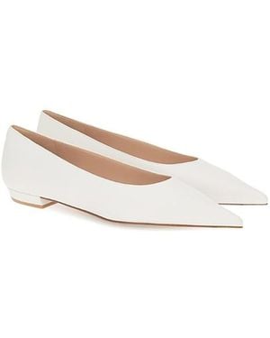 Gianvito Rossi Sofia Leather Ballet Flats - White