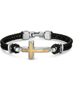 David Yurman Streamline Cross Station Bracelet - Black