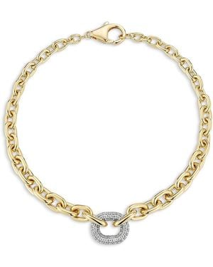 WALTERS FAITH 18K Diamond Morrell Graduated Link Chain Bracelet - Metallic