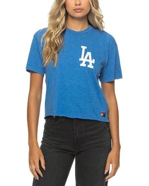 Aviator Nation Los Angeles Dodgers 2026 Graphic Boyfriend Tee - Blue