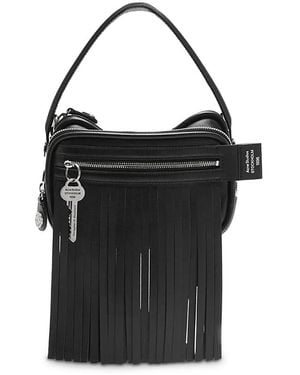 Acne Studios Camero Kit Fringe Leather Handbag - Black