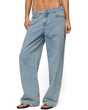 Edikted Dalina Washed Low Rise Baggy Jeans - Blue
