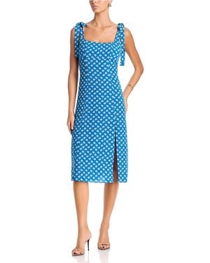 Diane von Furstenberg Rosie Tie Strap Knee Length Dress - Blue