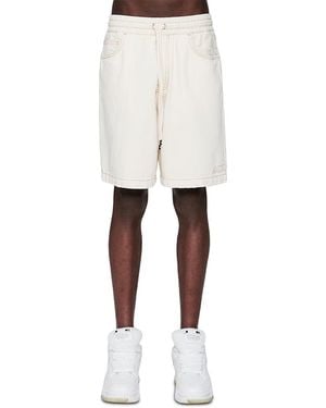 Amiri Drawstring Denim 8 Shorts - White