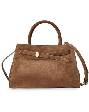 Veronica Beard Dash Bag Leather Satchel - Brown