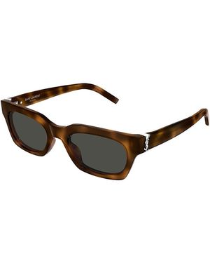 Saint Laurent Rectangular Sunglasses, 52Mm - Natural