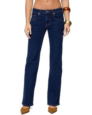 Edikted Jemima Low Rise Straight Leg Jeans - Blue