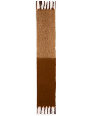 Aqua Colorblock Scarf - Brown