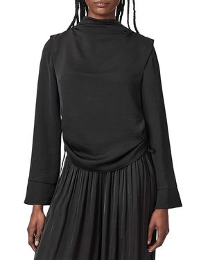 AllSaints Leslie Long Sleeve Top - Black