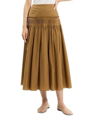 Theory Accordion Pleat Skirt - Natural