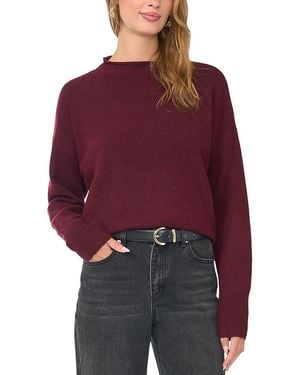 1.STATE Long Sleeve Mock Neck Sweater - Red