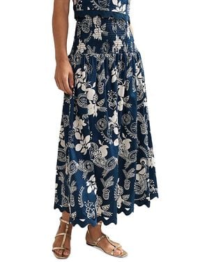 Phase Eight Evalina Print Skirt - Blue