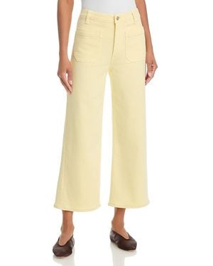 FRAME The Anchor High Rise Wide Leg Ankle Jeans - Yellow