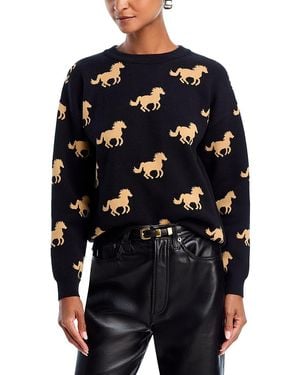 Aqua Horse Crewneck Sweater - Blue
