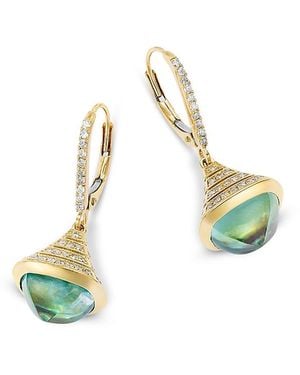 Bloomingdale's Fine Collection Diamond & Drop Earrings - White
