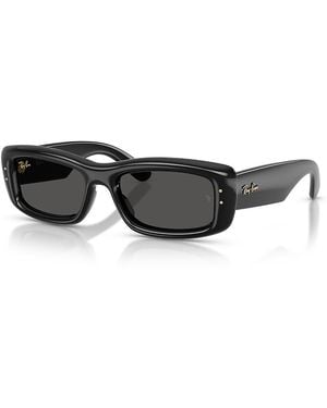 Ray-Ban Kiliane Puffer A$Ap Rocky Pillow Sunglasses, 55Mm - Gray