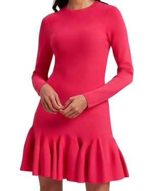 Ted Baker Loiss Long Sleeve Mini Dress - Red