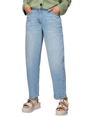Whistles Elasticized Waist Straight Jeans - Blue