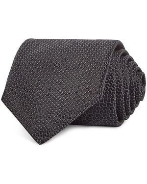 Canali Silk Classic Neat Tie - Gray