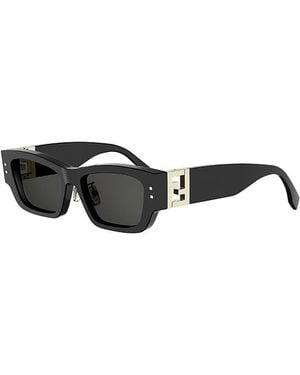 Fendi Fold Cat Eye Sunglasses, 55Mm - Black