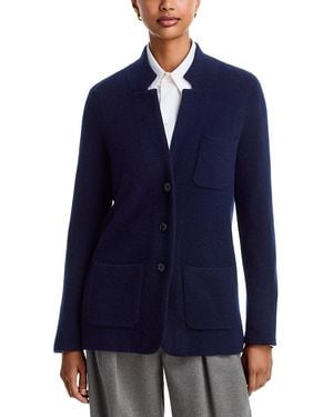 C by Bloomingdale's Cashmere 100% Cashmere Notch Collar Blazer - Blue