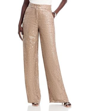 Toccin Suri Sequin Wide Leg Pants - Natural