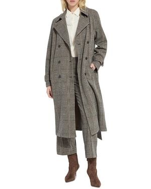 Lyssé Marla Brushed Ponte Belted Trench Coat - Gray