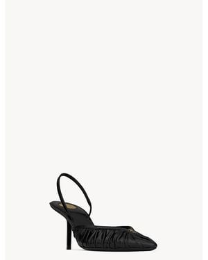 Saint Laurent Folie Slingback Pumps - Black
