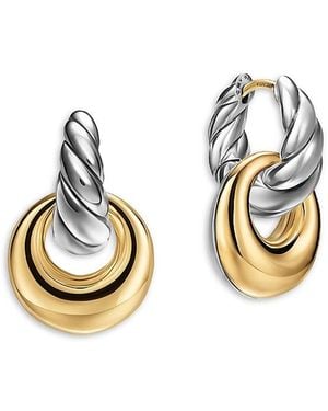 David Yurman Sculpted Cable Drop Earrings - Metallic