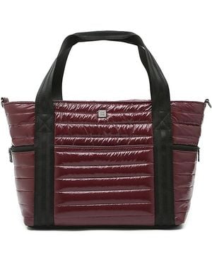 Think Royln Jetset Wingman Large Quilted Crossbody Tote - Purple