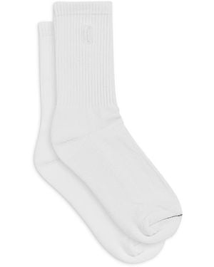 KROST Terry Rib Socks, Pack Of 2 - White