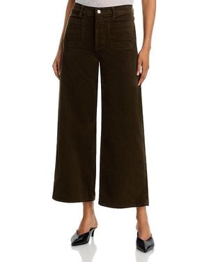 FRAME Le Slim Palazzo Mode High Rise Corduroy Jeans - Black