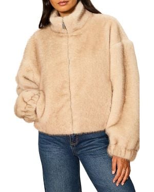 Sanctuary Everest Faux Fur Bomber Jacket - Blue
