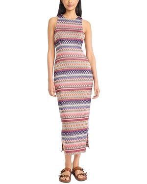 The Good Journey Sleeveless Crocheted Midi Dress - Red