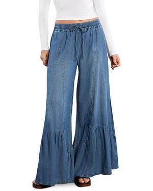 Billy T Butterfly Chambray Pants - Blue