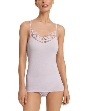 Hanro Kalea Embroidered Camisole - Purple