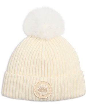 Canada Goose Wool & Cashmere Pom Hat - Natural
