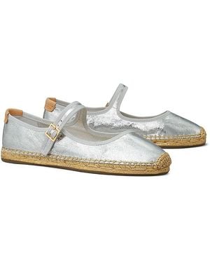 Tory Burch Mary Jane Espadrille Flats - White